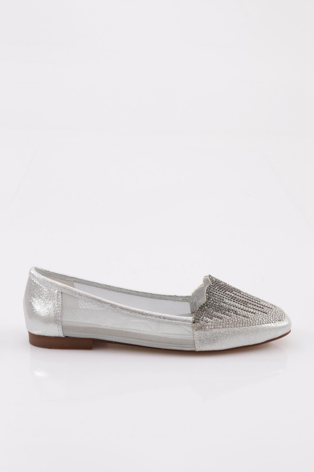 A199 Women's Flat Toe Babet Silver Plated