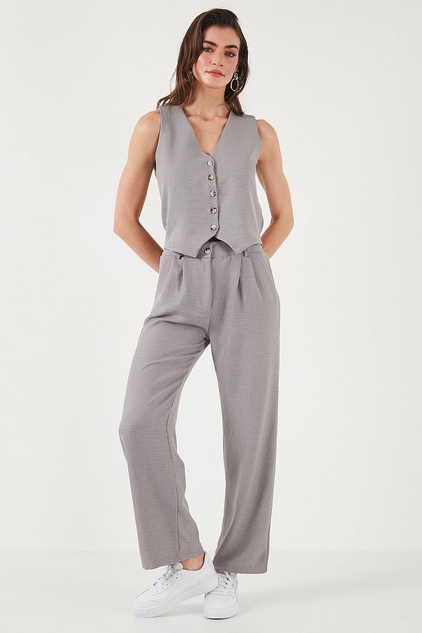 Regular Fit Bol Paça Yelekli Takım  TAKIM 67045162S4 - 2