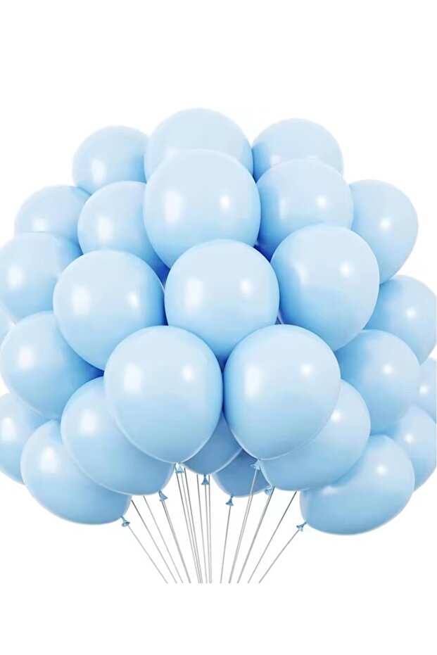 Mavi Makaron Balon 20 Adet 12inç - 3