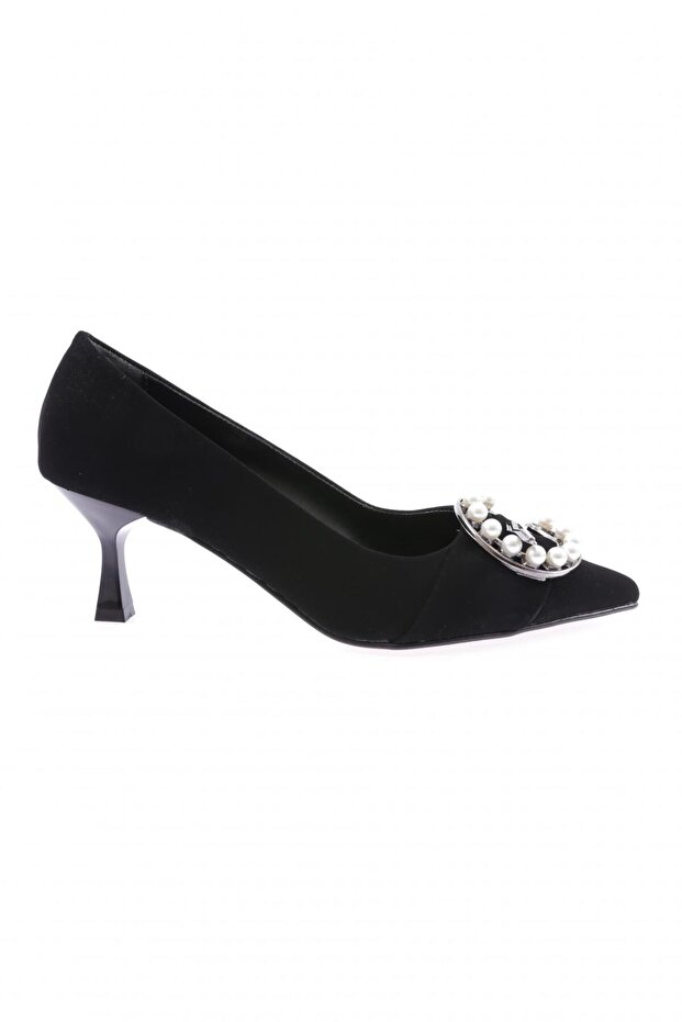 Fb-40-1563 Women's Pearl Stone Heeled Shoes