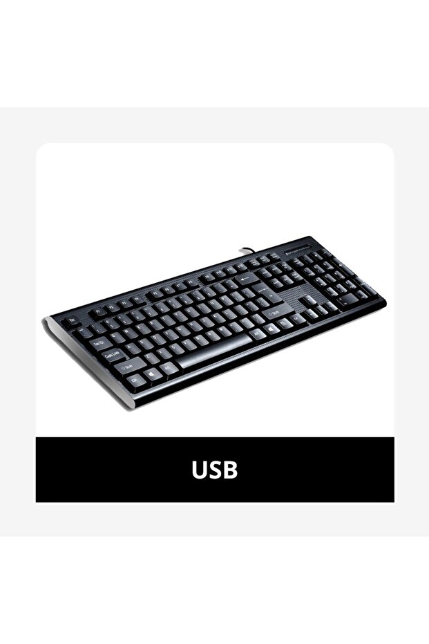 لوحة مفاتيح USB Q9 أحادية الفتحة ذات فتحة مربعة للمكتب التجاري والمنزل PS2 وجهاز كمبيوتر مكتبي سلكي بفتحة مستديرة