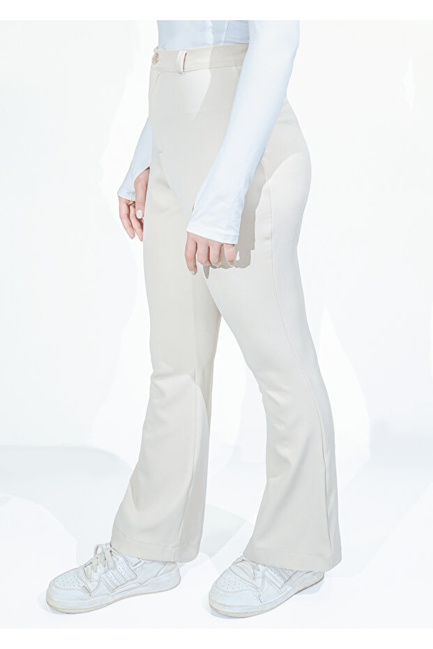 X Nurbeli Women's Flared Lycra Palazzo Trousers