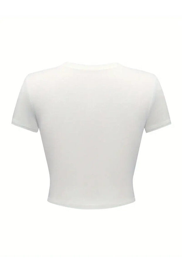 Kadın Basic Crop Bluz 2'li Set - 5