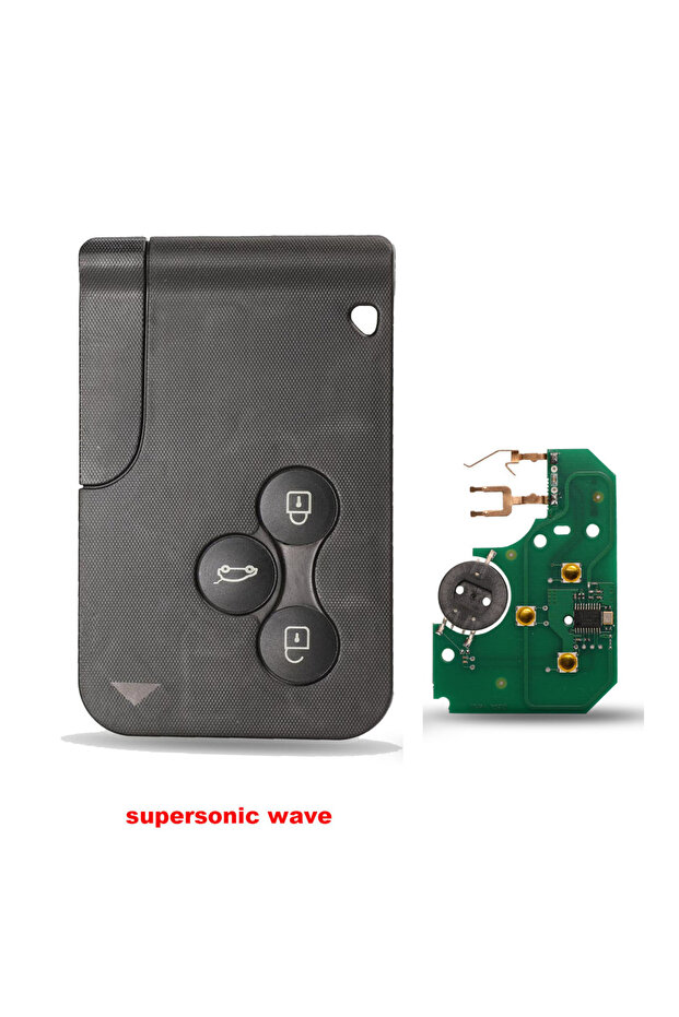 موجة فوق صوتية jingyuqin 3 أزرار 433 ميجا هرتز ID46 PCF7947 رقاقة وإدخال شفرة صغيرة مفتاح ذكي عن بعد C - 1