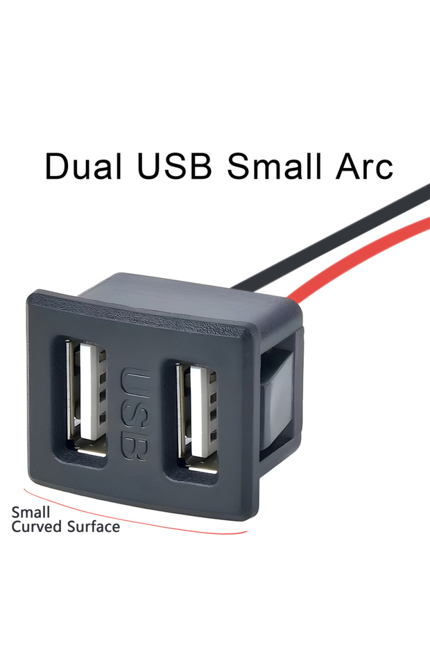 مقبس USB مزدوج الطبقة من النوع 2 بقاعدة أنثوية من النوع C ومقبس شحن مصباح USB أنثوي ومقبس طاقة W