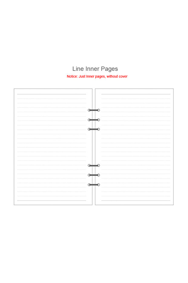 A6 Line A5 A6A7 45 Sheets Loose Leaf Notebook Refill Spiral Binder Inner Page Weekly Monthly To Do L - 1
