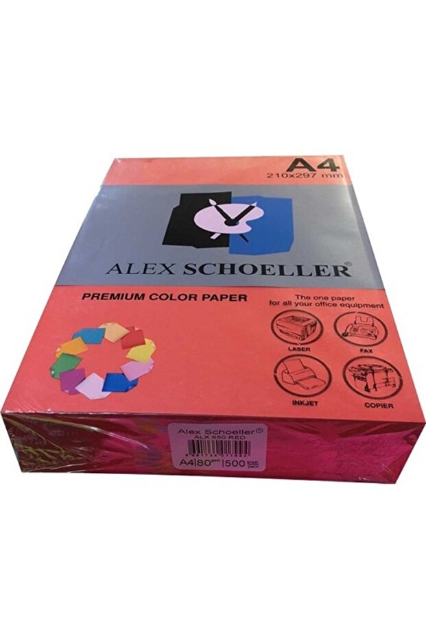 650 A4 Copy Paper 500 Sheets Red