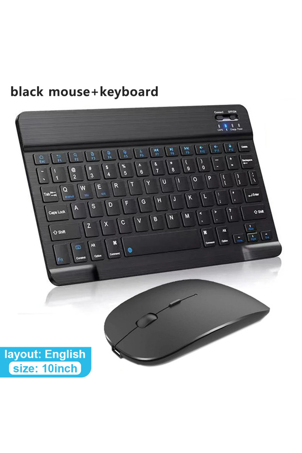 combination English Bluetooth Wireless Keyboard Mouse For IOS Android Windows Tablet For iPad Air Mi - 1
