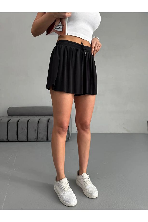 Kadın Tenisçi Şort Etek (Skort) – Esnek ve Rahat Spor Şort Etek - 4