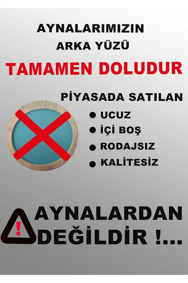 Siyah Ayna Yuvarlak - 3