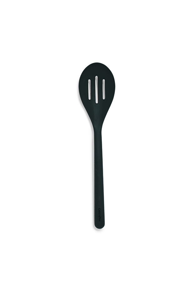 Silicone Perforated Spoon Black | Platinum Silicone | Bpa Free | 200 ° C Heat Resistant |