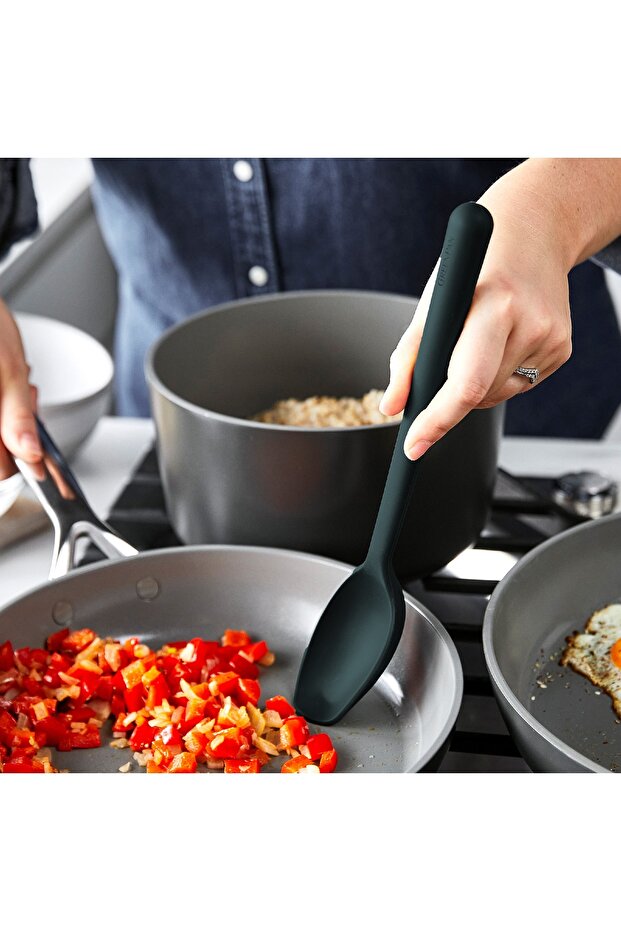 SİLİKON KAŞIK MAT SİYAH - 1