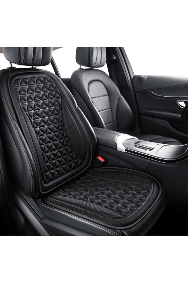 Black front 1 set 3D Breathable Car Seat Cover Summer Car Seat Cushion Convex Design for Heat Dissip