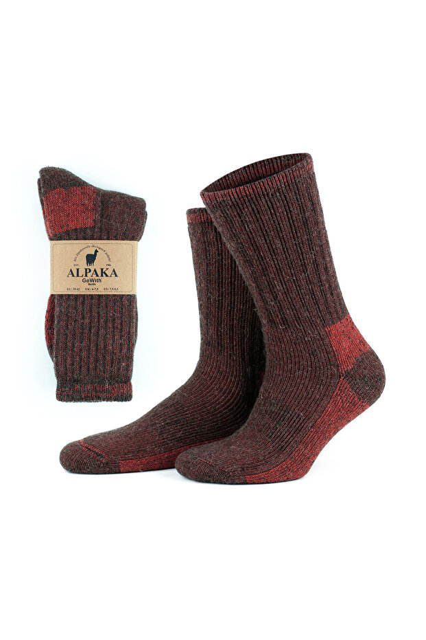 Alpaca Wool Full Towel Thick Washed Winter Women's Men's Thermal Socks 6005-6006
