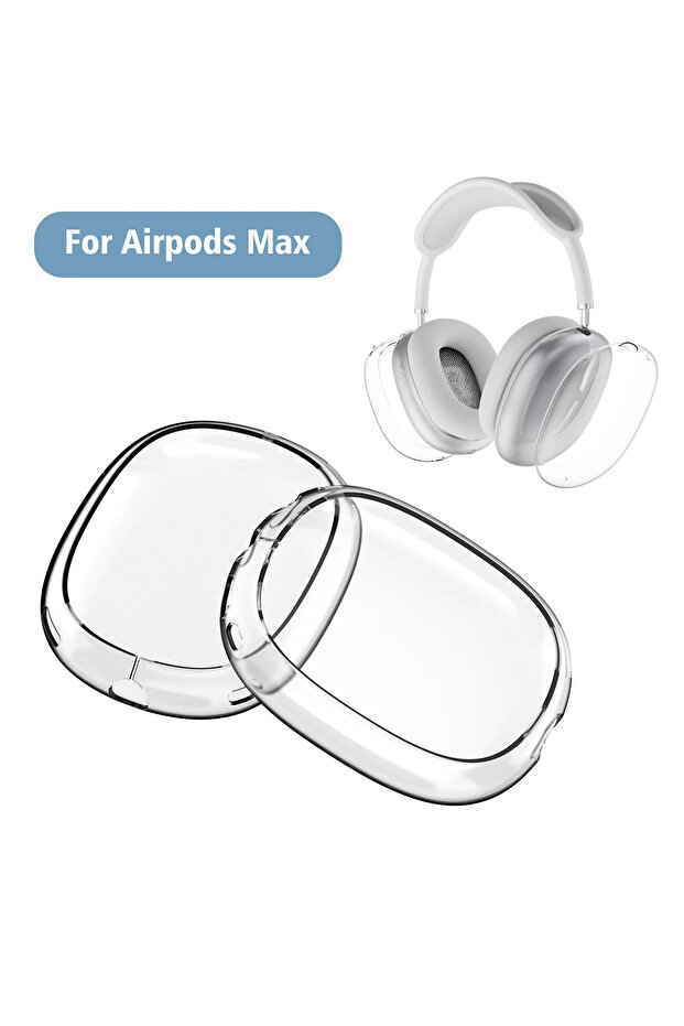 جراب VIKEFON لسماعات AirPods Max، جراب شفاف، غطاء TPU ناعم مضاد للخدش، جراب واقٍ لـ