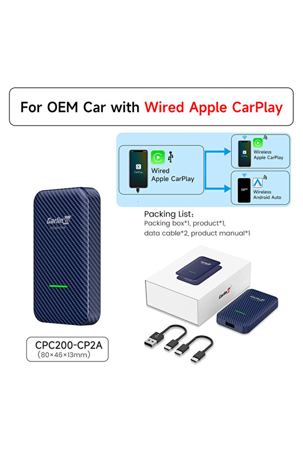 محول CarPlay اللاسلكي CP2A CarlinKit 4.0 CarlinKit 5.0 & 4.0 من دونجل Android Auto