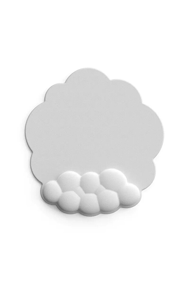 White Mouse pad with wrist rest keyboard cloud anti-slip memory foam desktop office gamer mouse wris - 1
