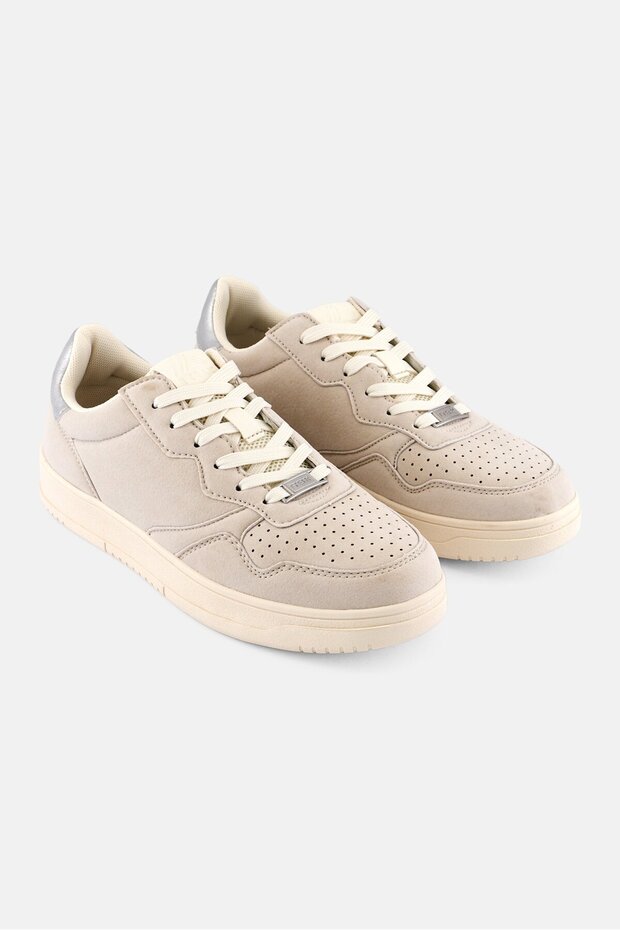 Women Lace Up Outdoor Shoes, Light Grey
