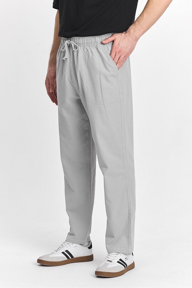 Erkek Gri Renk Regular Fit Basic Pantolon - 4