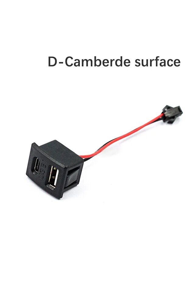 1 قطعة USB TYPE-C ARC قاعدة USB أنثى مزدوجة الطبقة سوداء مقبس USB من النوع C ومصباح USB أنثى للشحن