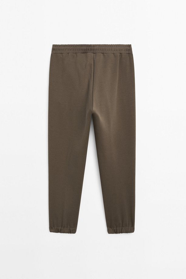 Pamuk karışımı jogger pantolon - 8