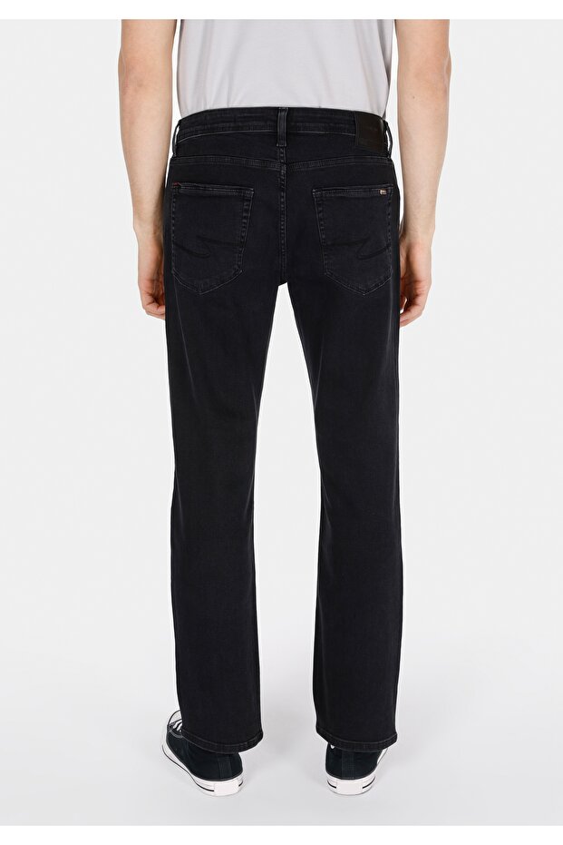 045 Davıd Regular Fit Erkek Siyah Jean Pantolon - 2