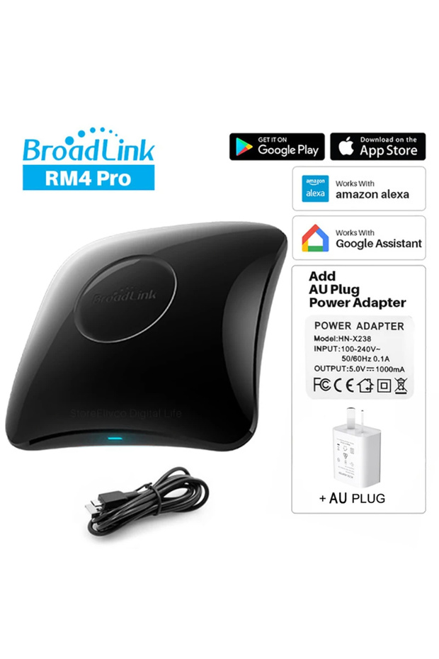 Add AU Plug Original Broadlink RM4 Pro IR RF WIFI Universal Smart Remote Control RM4Pro SmartHome Au - 1
