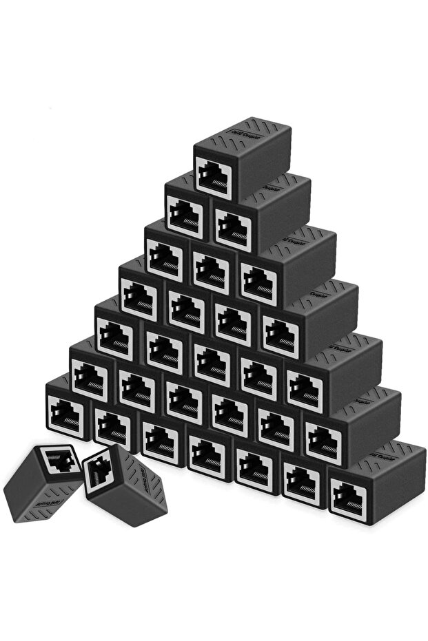 30 قطعة من موصلات تمديد كابلات إيثرنت، موصلات RJ45 cat 5 cat 6 cat 6a، موصلات تمديد - موصلات إيثرنت