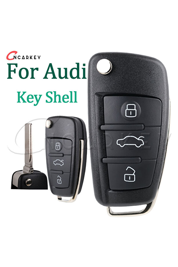 3 Buttons Shell Folding Smart Car Fob Housing Cover 3 Buttons Replacement Remote Flip Key Case Shell - 1
