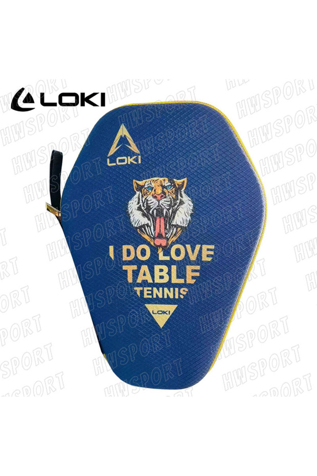 حقيبة مضارب تنس الطاولة LOKI Tiger Blue ذات الغلاف الصلب وحقيبة غطاء مضرب تنس الطاولة المصنوعة من مادة EVA المتينة
