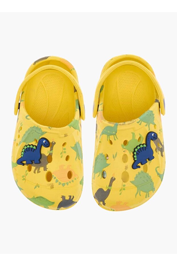 Dinosaur Applique Clogs with Backstrap - 1