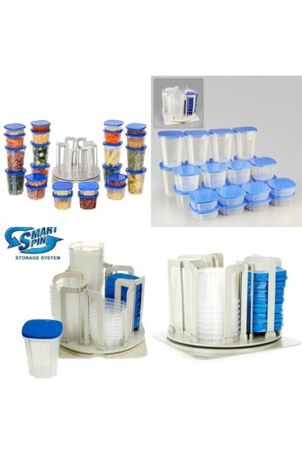طقم علب بلاستيك لتنظيم المطبخ 49 قطعه - 1