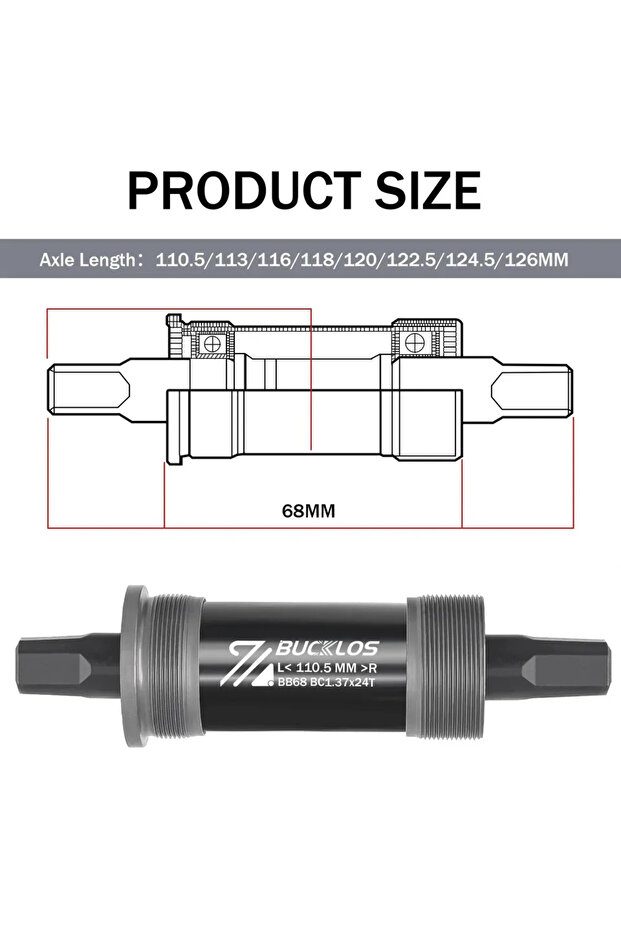 68x110.5mm Bicycle Bottom Bracket Road Mountain Bike Square Crank BB BB68 BB80 BB90