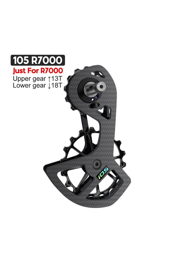 105-Black LTWOO UT Bicycle Ceramic Bearing Carbon Fiber Jockey Pulley Wheel Set Rear Derailleurs Gui