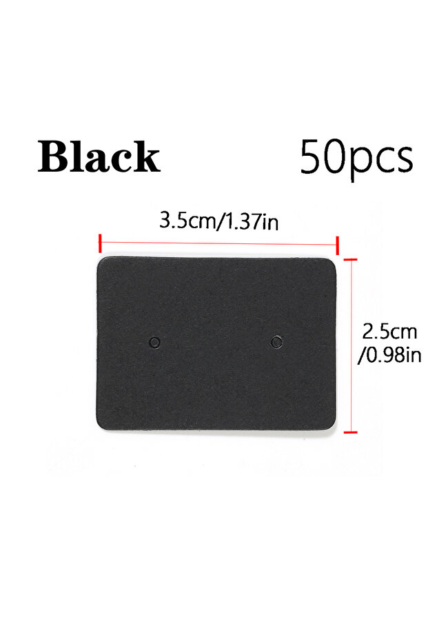 Black 3.5x2.5cm 50 pcs Earring Display Cards Earring Packaging Cards