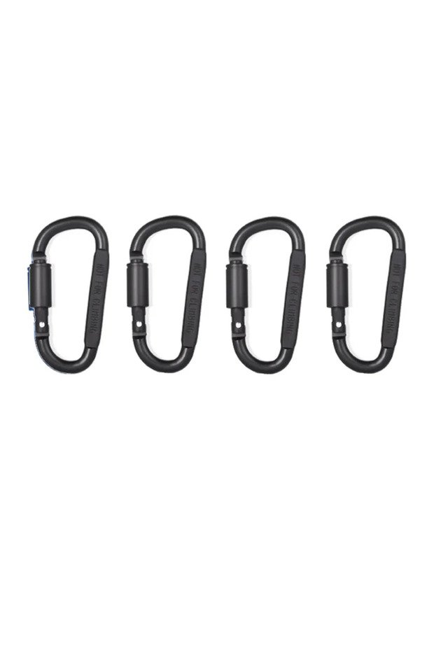 D-4 Black 4-6PCS Carabiner Set For Key Camping Survival EDC Outdoor Keychain Clip Alloy Aluminum Ta