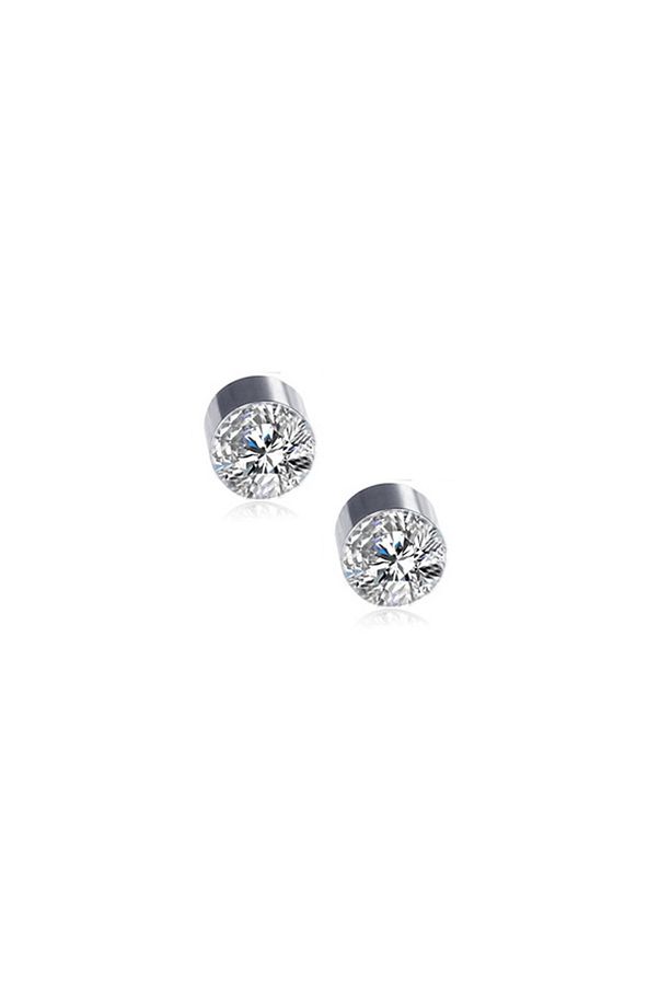 5 Mm Erkek Mıknatıs Tek Taş Küpe Du88 - 1