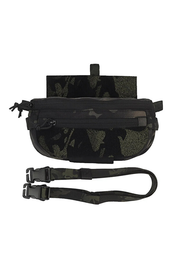 حقيبة BLKMC Tactical Hanger Pouch Compact Abdominal Dangler Pack حقيبة كتف سريعة الفك تدمج Hun