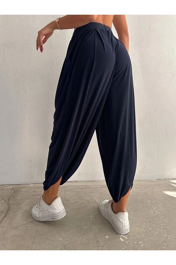 Modal Kumaş Yumuşak Doku Şalvar Pantolon - 5