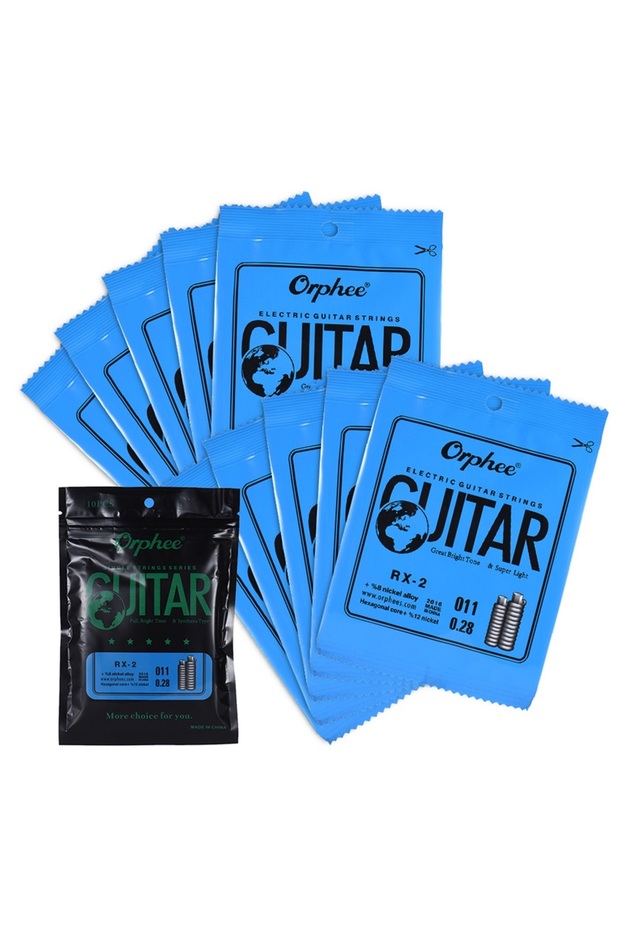 بديل وتر واحد من Orphee RX-1 (.011) للجيتار الكهربائي، الوتر الأول E (.009) 10P