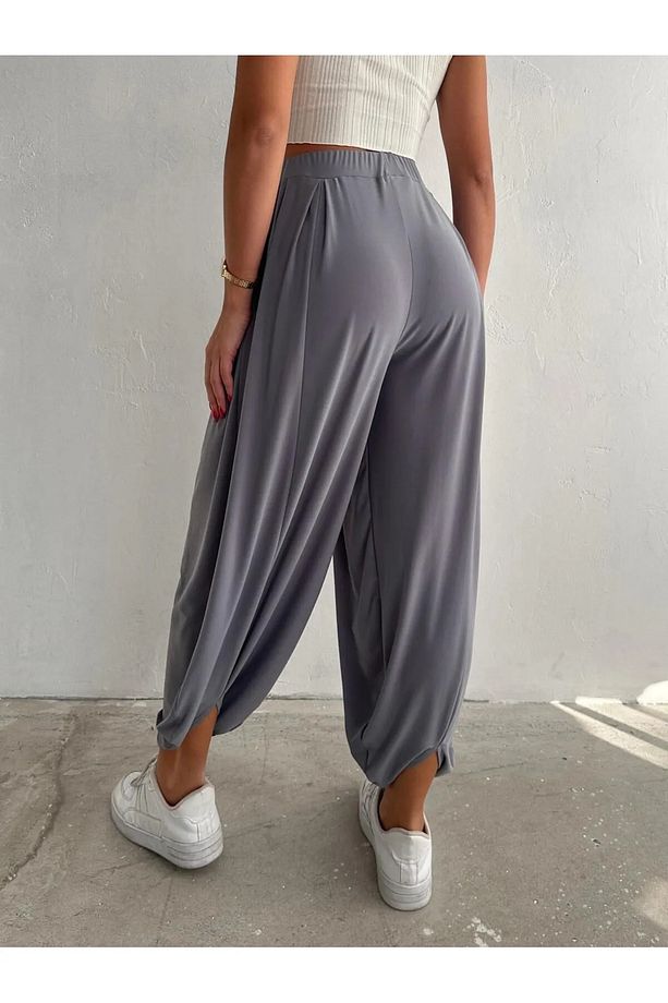 Modal Kumaş Yumuşak Doku Şalvar Pantolon - 3
