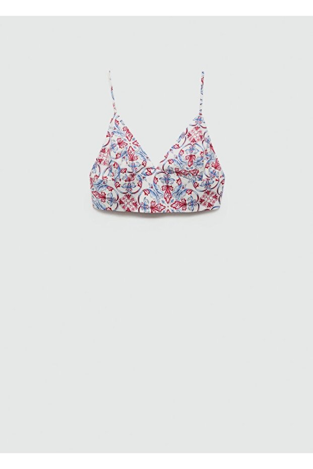 Desenli cropped bluz - 3