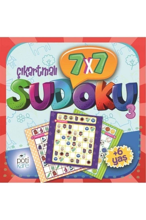 7 X 7 Çıkartmalı Sudoku 3 - 6 Yaş - 1