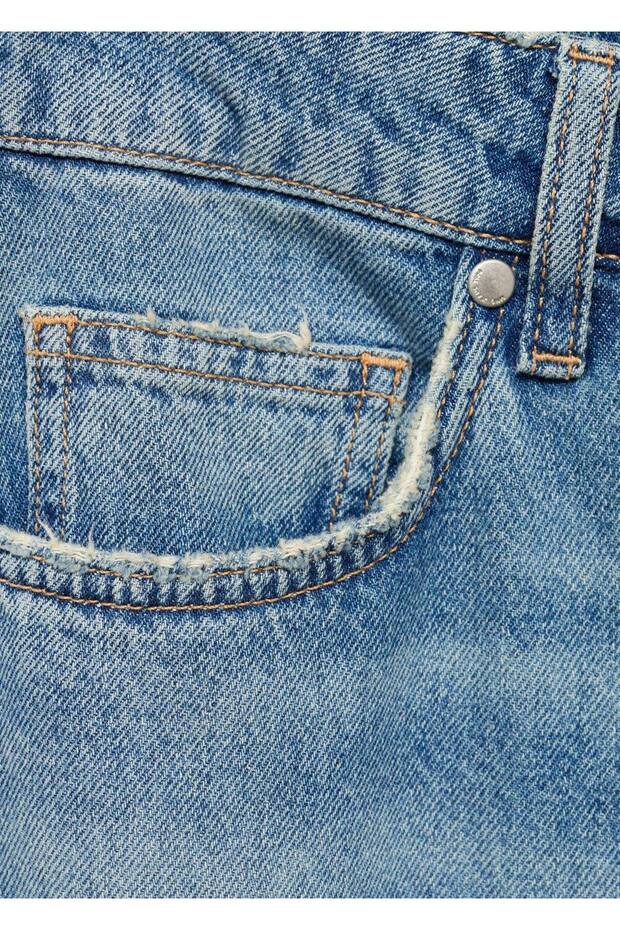 Yıpranmış paçalı wideleg jean - 7