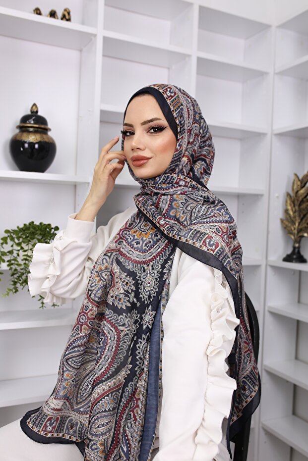 نموذج شال قطني بنمط ريترو - 1