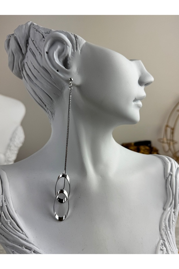 Silver halka küpe - 4