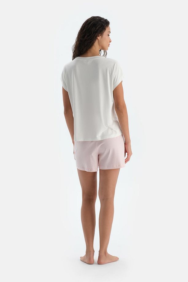 Pembe Penye Modal İkili Şort - 2