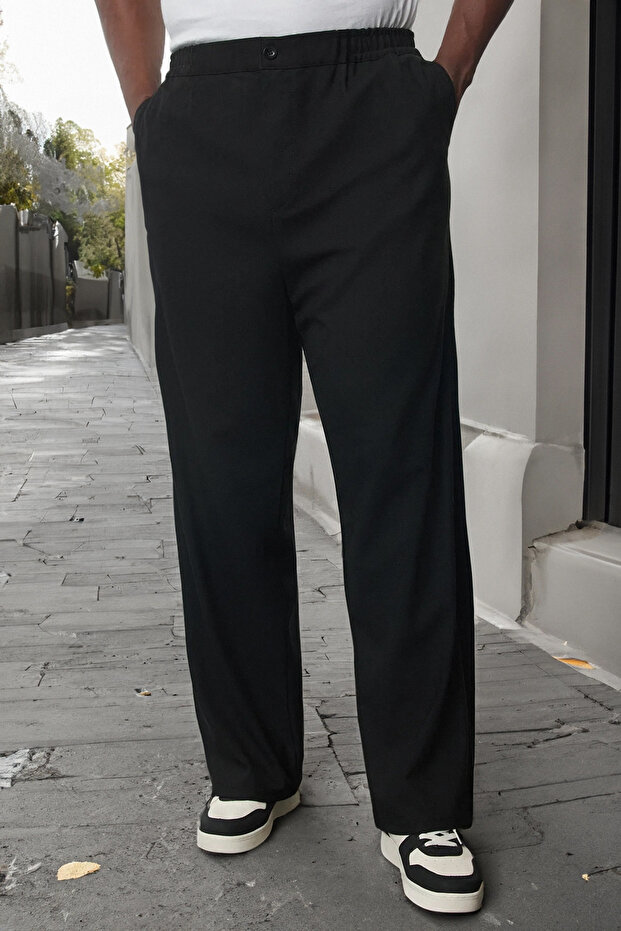 Büyük Beden Straith Fit Rahat Örme Pantolon TMNSS25AR00003 - 1