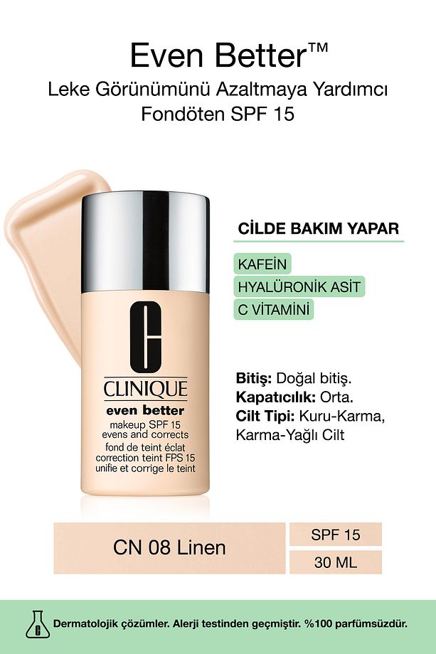 Even Better™ Doğal Bitişli Fondöten Spf 15 - Renk: Cn 08 Linen 30ml | C Vitamini - 1
