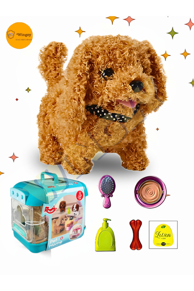 Hareketli Köpek Oyuncak Ve Işıklı Sesli Şeffaf Kafes Seti, Eğlenceli, Sesli Ve Hareketli Oyun - 1